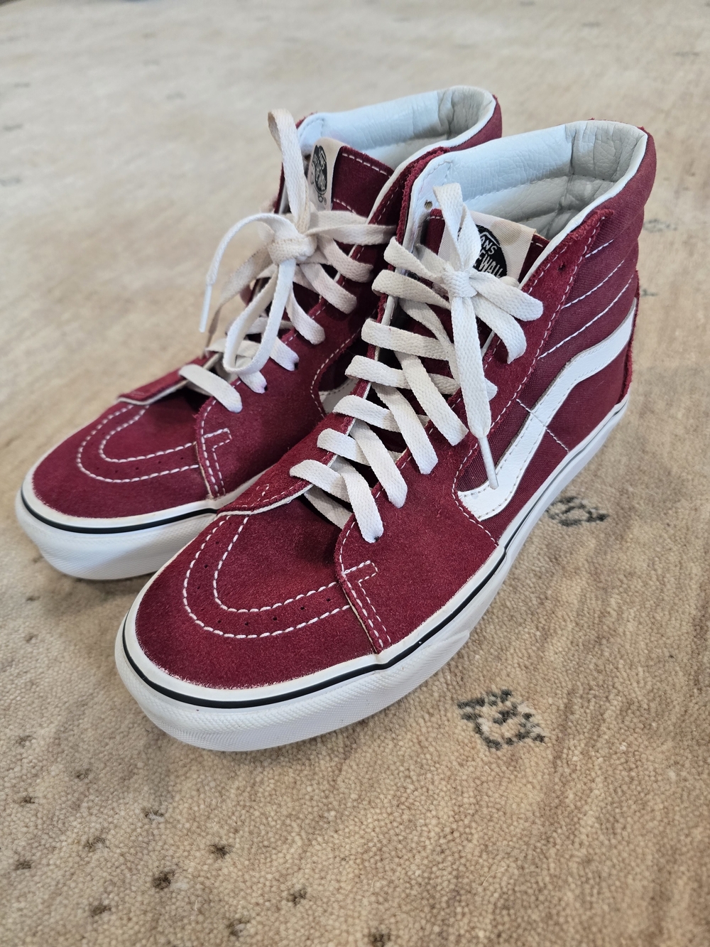 Vans Sk8-Hi Red & White High Top Sneakers